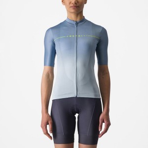 Women Castelli SALITA Jersey Grey Blue / Blue | JTR-138620