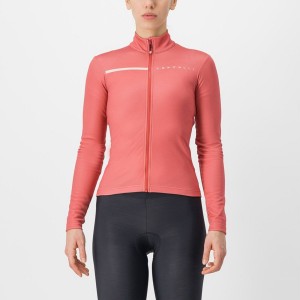 Women Castelli SINERGIA 2 FZ Jersey Red / Cream Pink | UJF-406725