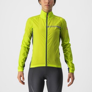 Women Castelli SQUADRA STRETCH W Protection Light Green / Dark Grey | QYV-586214