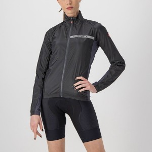 Women Castelli SQUADRA STRETCH W Protection Black / Dark Grey | CUL-213085