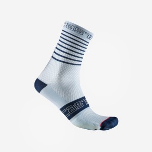 Women Castelli SUPERLEGGERA W 12 Socks Blue | GAE-812647