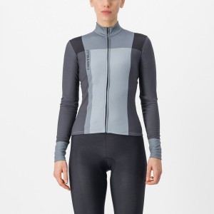 Women Castelli UNLIMITED W THERMAL Jersey Black / Grey | ANI-860945