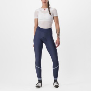 Women Castelli VELOCISSIMA THERMAL Leggings Blue / Silver | LTV-053974