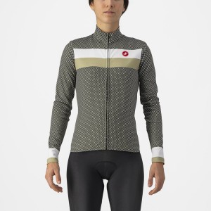 Women Castelli VOLARE LS Jersey Green / White / Green | FBR-835719