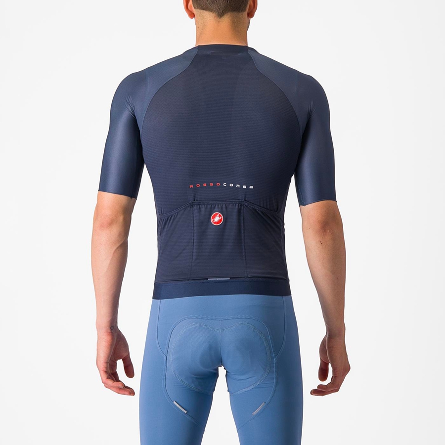 Men Castelli AERO RACE 7.0 Jersey Blue | FLC-596870