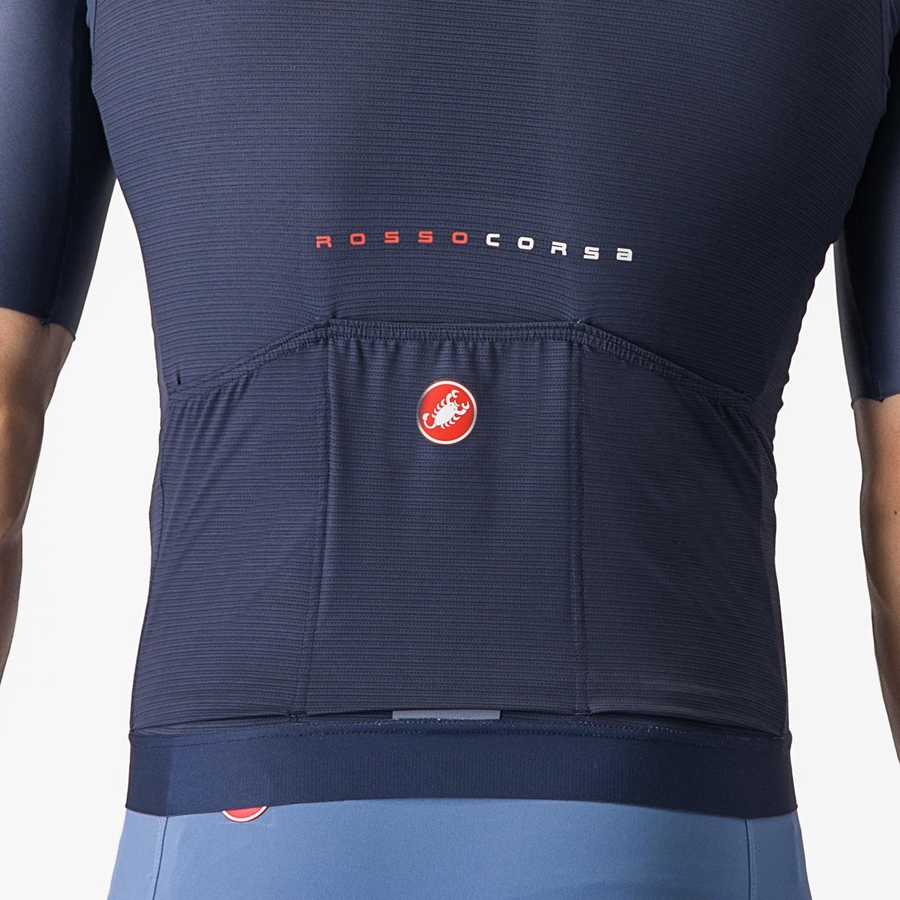 Men Castelli AERO RACE 7.0 Jersey Blue | FLC-596870