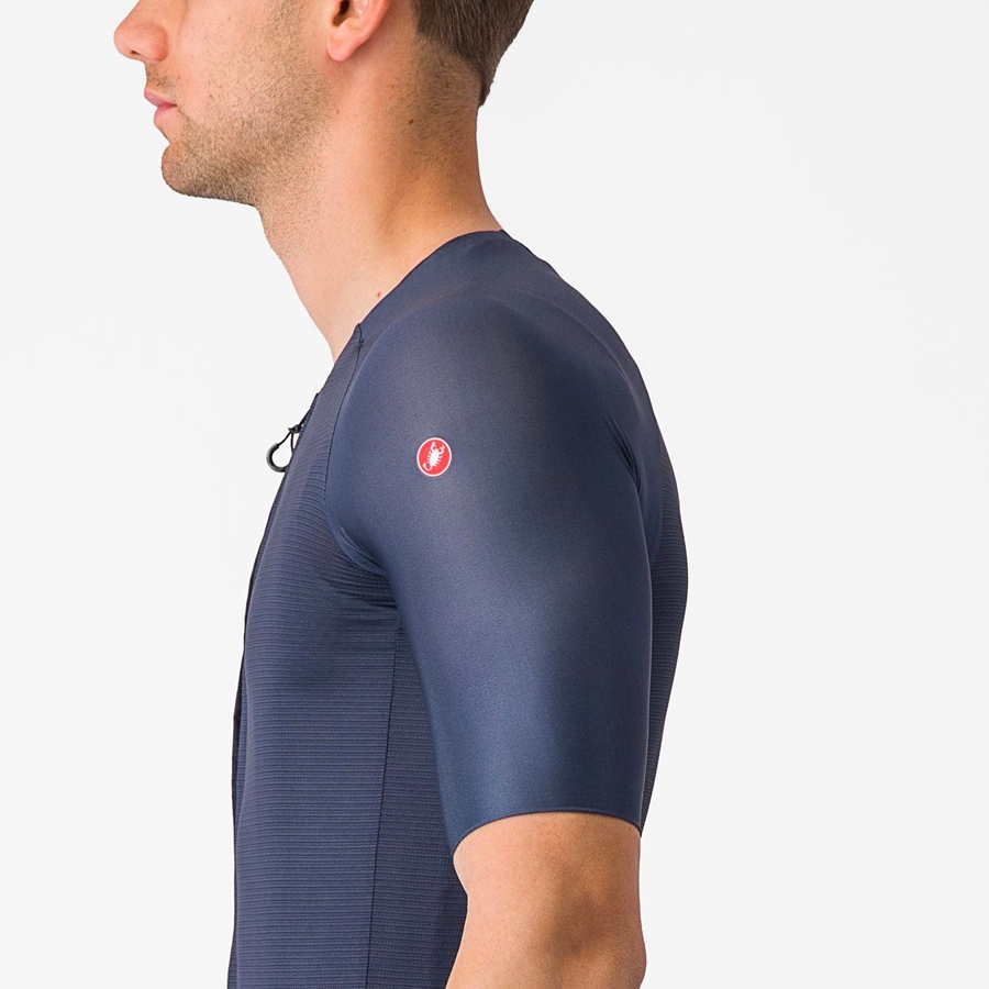 Men Castelli AERO RACE 7.0 Jersey Blue | FLC-596870