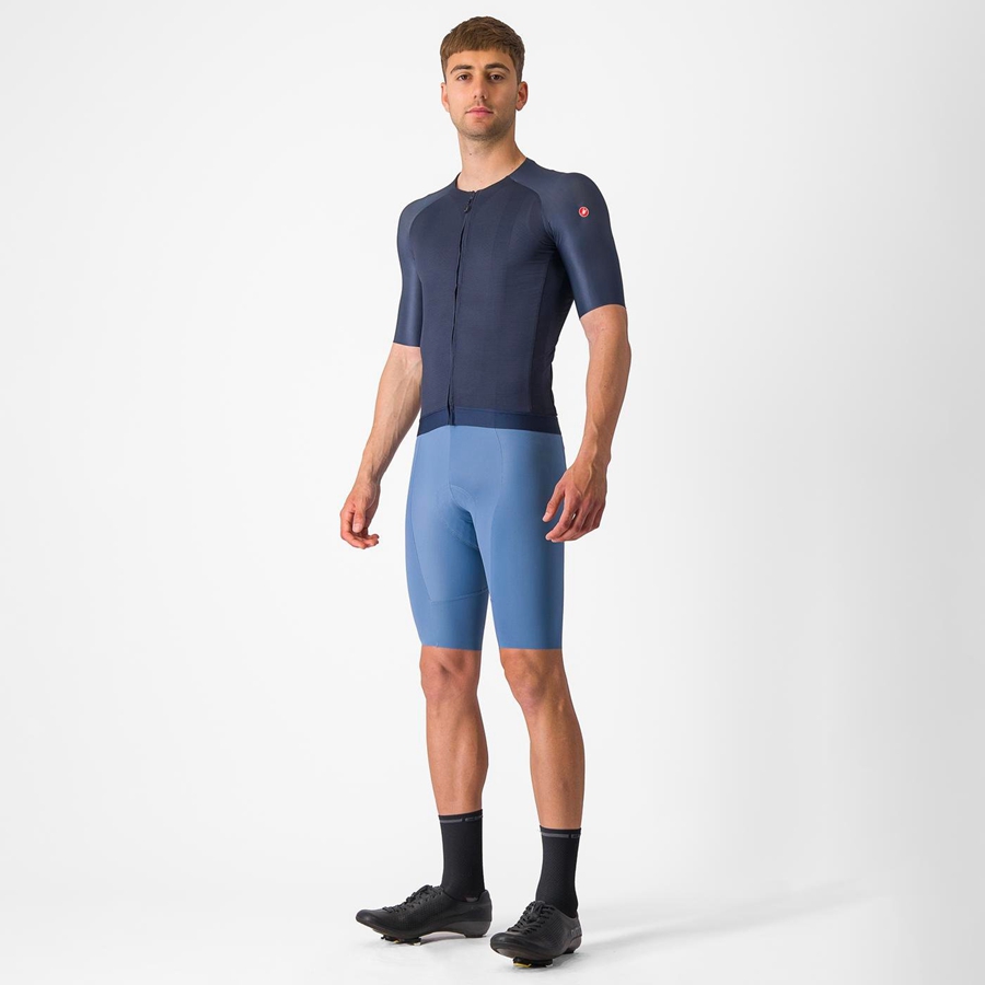 Men Castelli AERO RACE 7.0 Jersey Blue | FLC-596870