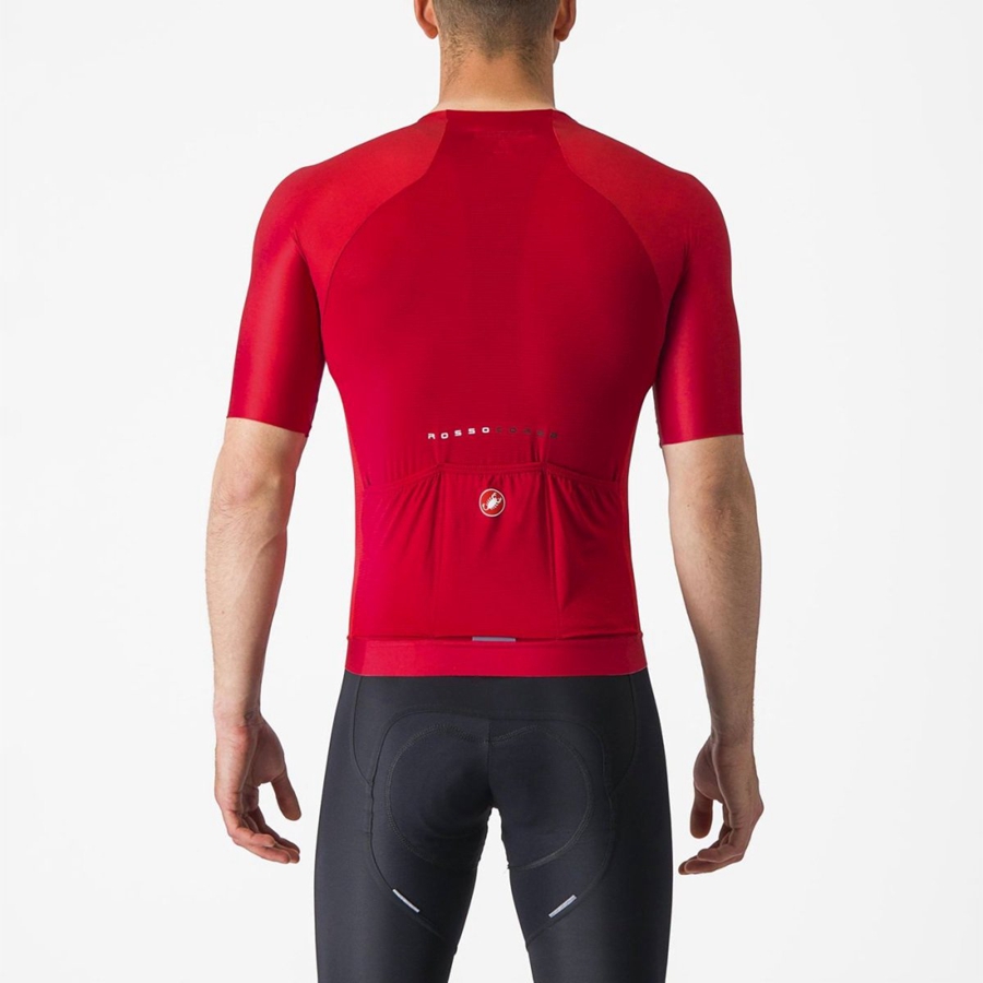 Men Castelli AERO RACE 7.0 Jersey Red | KBZ-189507