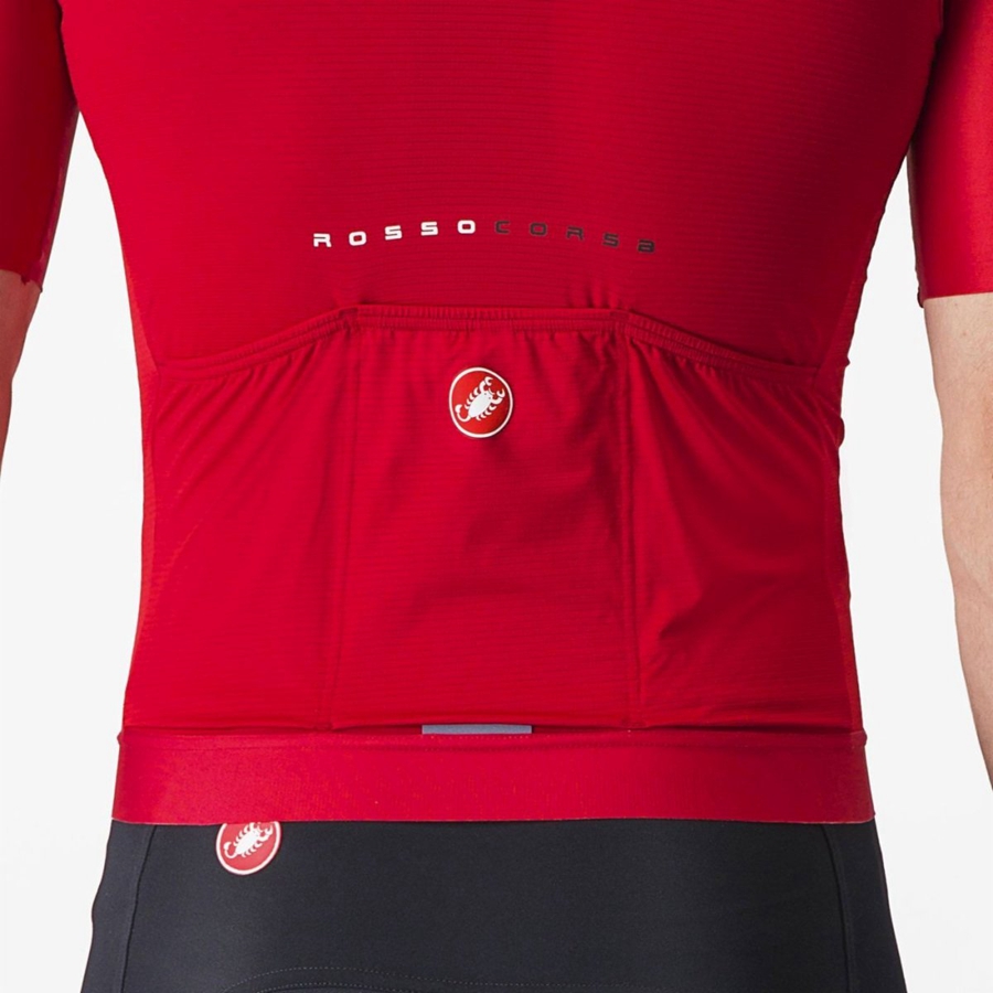 Men Castelli AERO RACE 7.0 Jersey Red | KBZ-189507