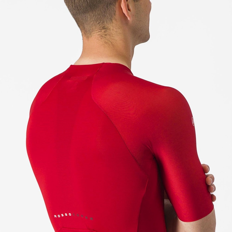 Men Castelli AERO RACE 7.0 Jersey Red | KBZ-189507