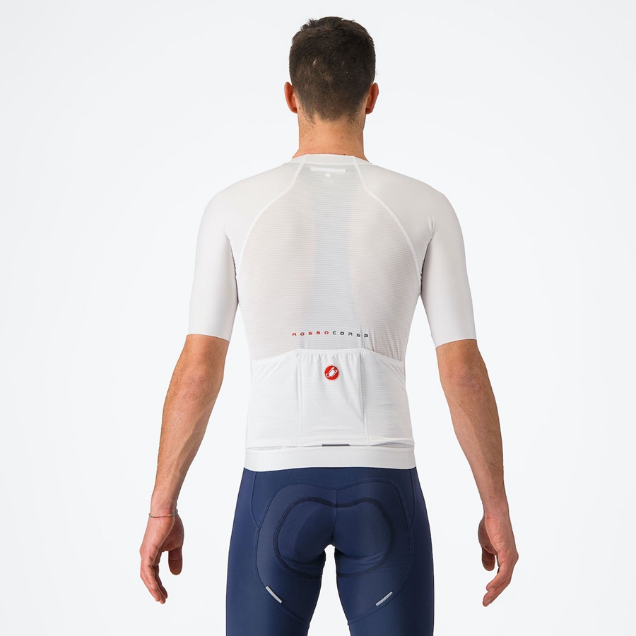 Men Castelli AERO RACE 7.0 Jersey White | KBO-654129