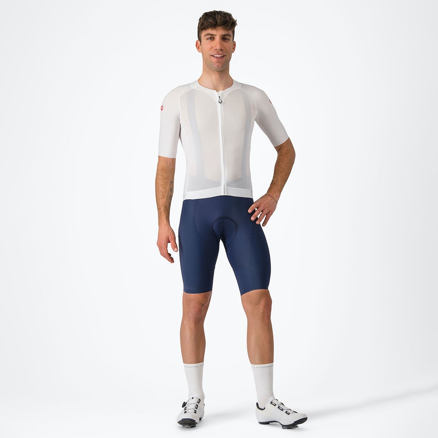 Men Castelli AERO RACE 7.0 Jersey White | KBO-654129