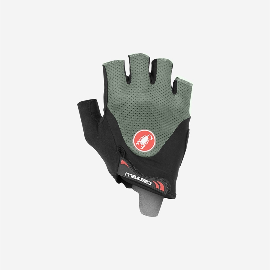 Men Castelli ARENBERG GEL 2 Gloves Green | ZWC-265178