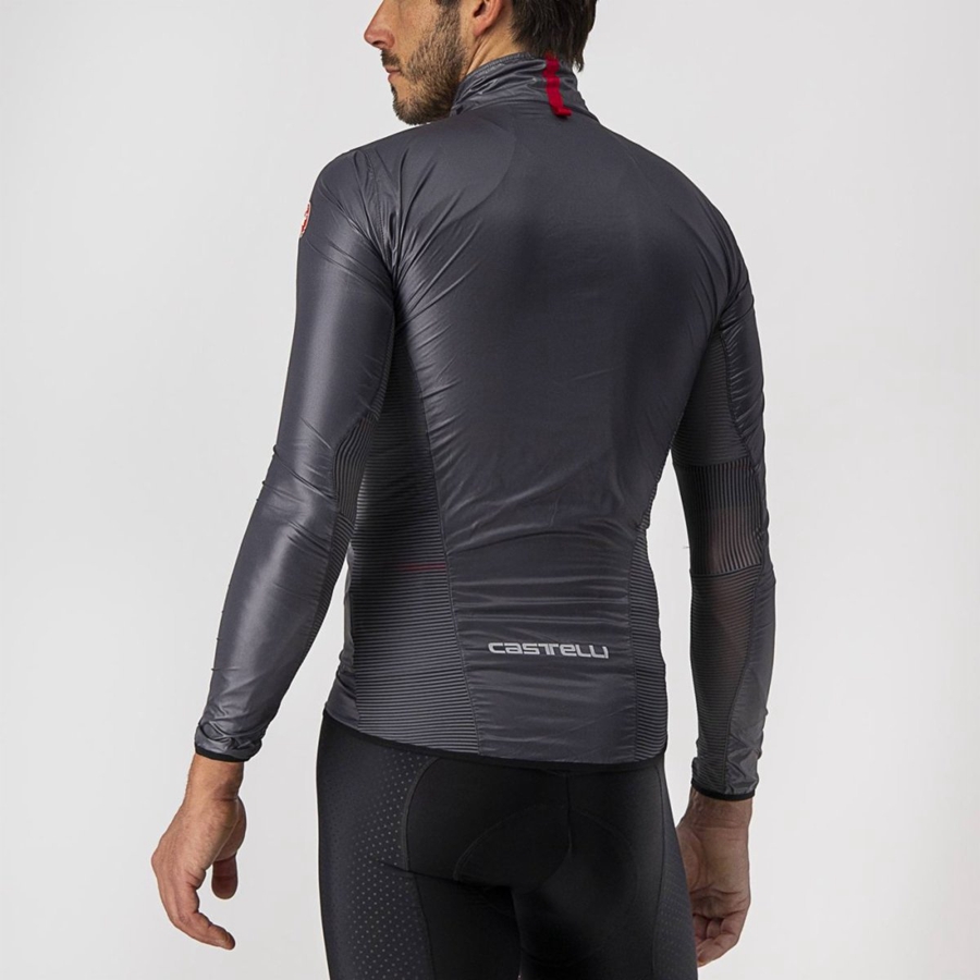 Men Castelli ARIA SHELL Protection Dark Grey | FGU-701425