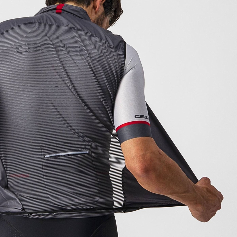 Men Castelli ARIA Vest Dark Grey | GUK-690283