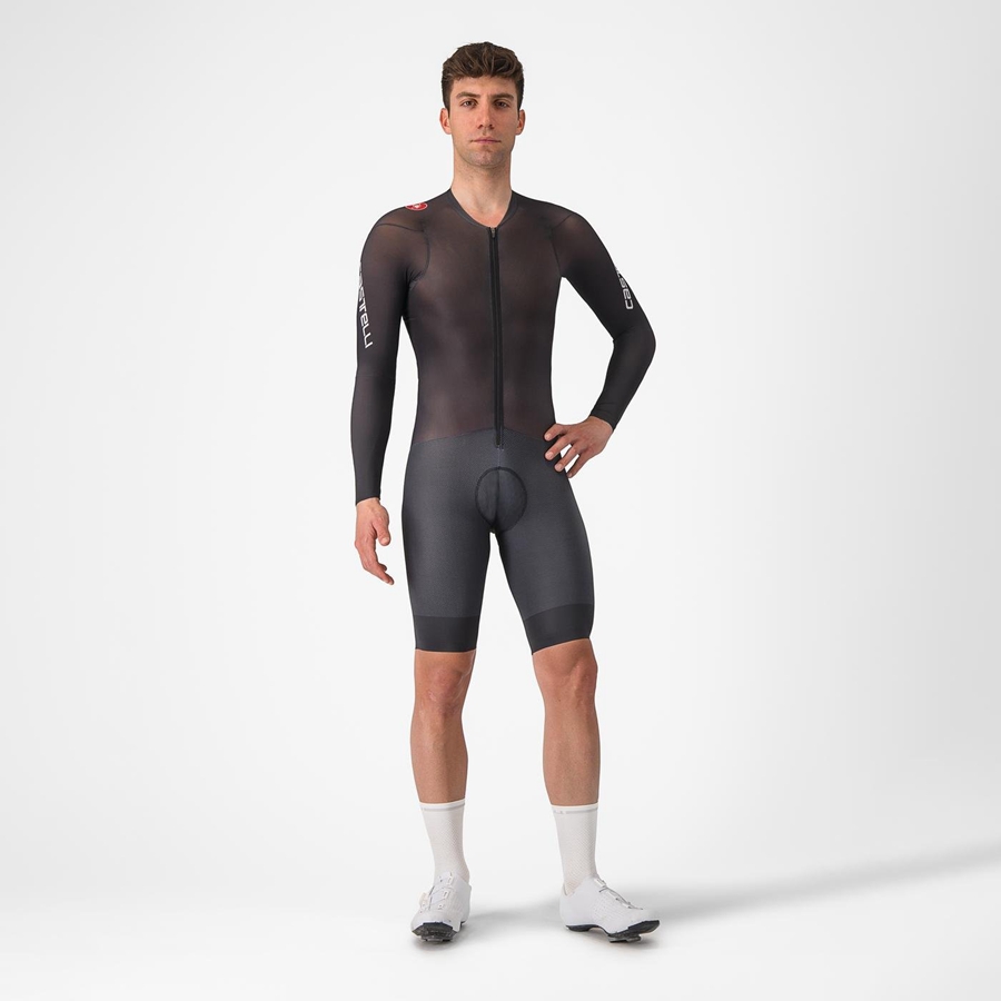 Men Castelli BODY PAINT 4.X Speedsuits Black | WDX-795604