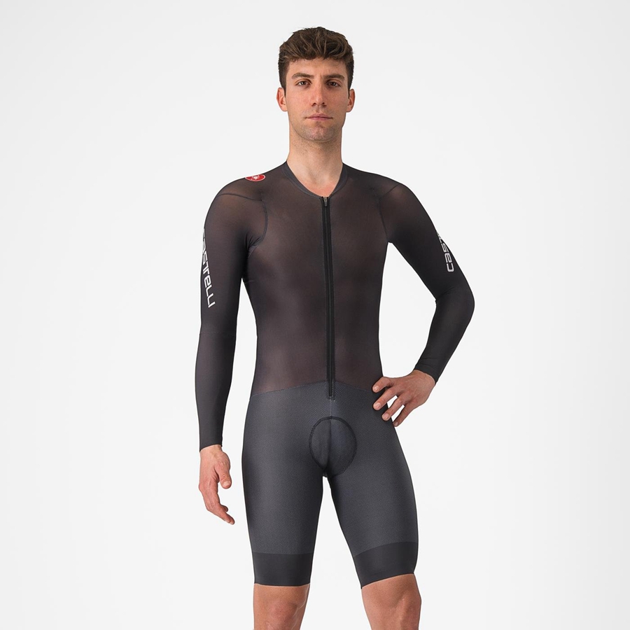 Men Castelli BODY PAINT 4.X Speedsuits Black | WDX-795604