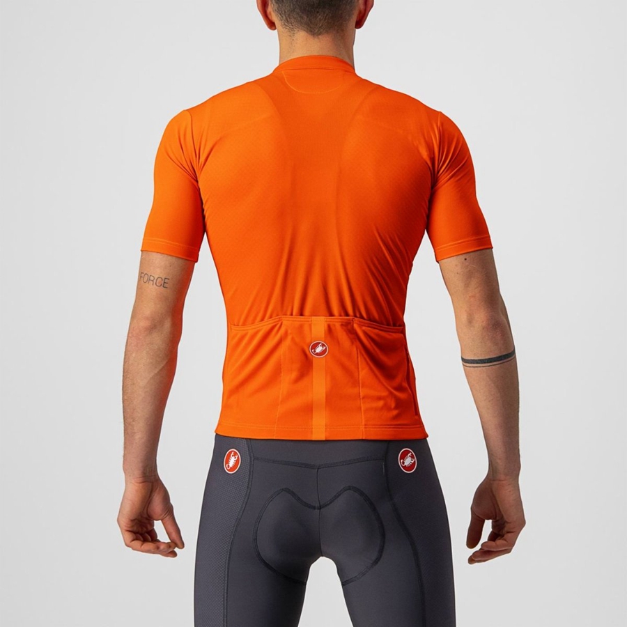 Men Castelli CLASSIFICA Jersey Orange | UBM-762108