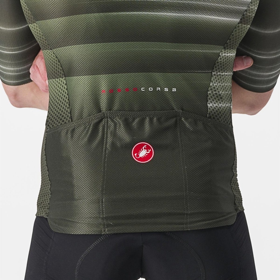 Men Castelli CLIMBER'S 3.0 SL2 Jersey Deep Green | WXU-148093