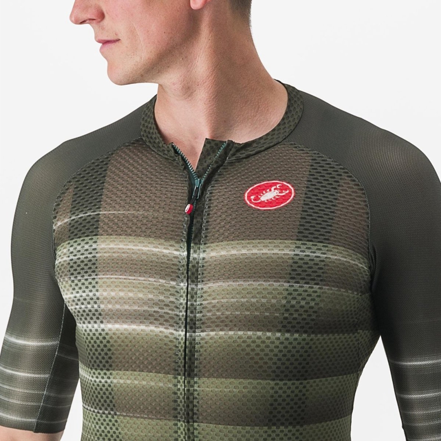 Men Castelli CLIMBER'S 3.0 SL2 Jersey Deep Green | WXU-148093