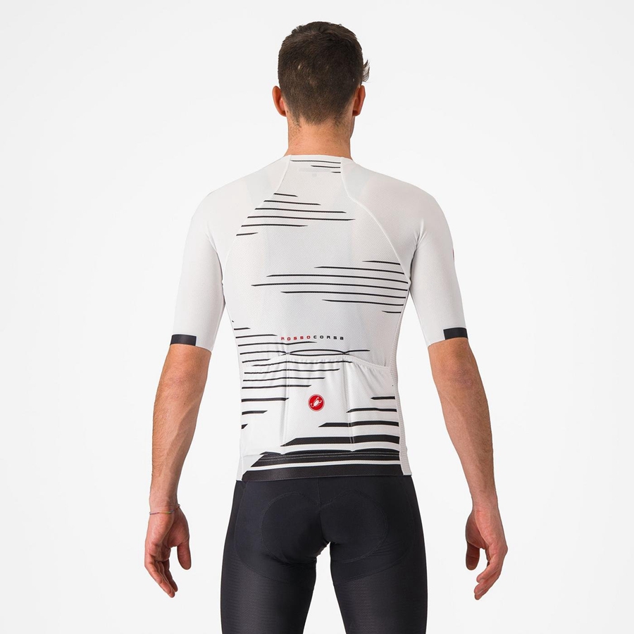 Men Castelli CLIMBER'S 4.0 Jersey White / Black | BEJ-509741