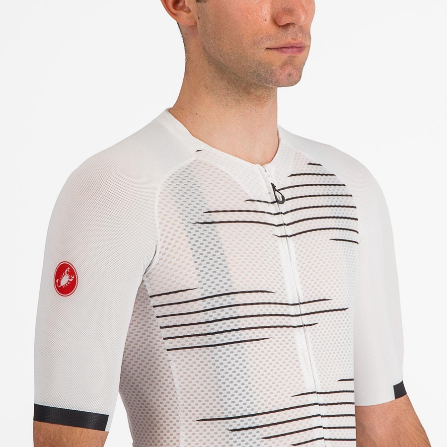 Men Castelli CLIMBER'S 4.0 Jersey White / Black | BEJ-509741