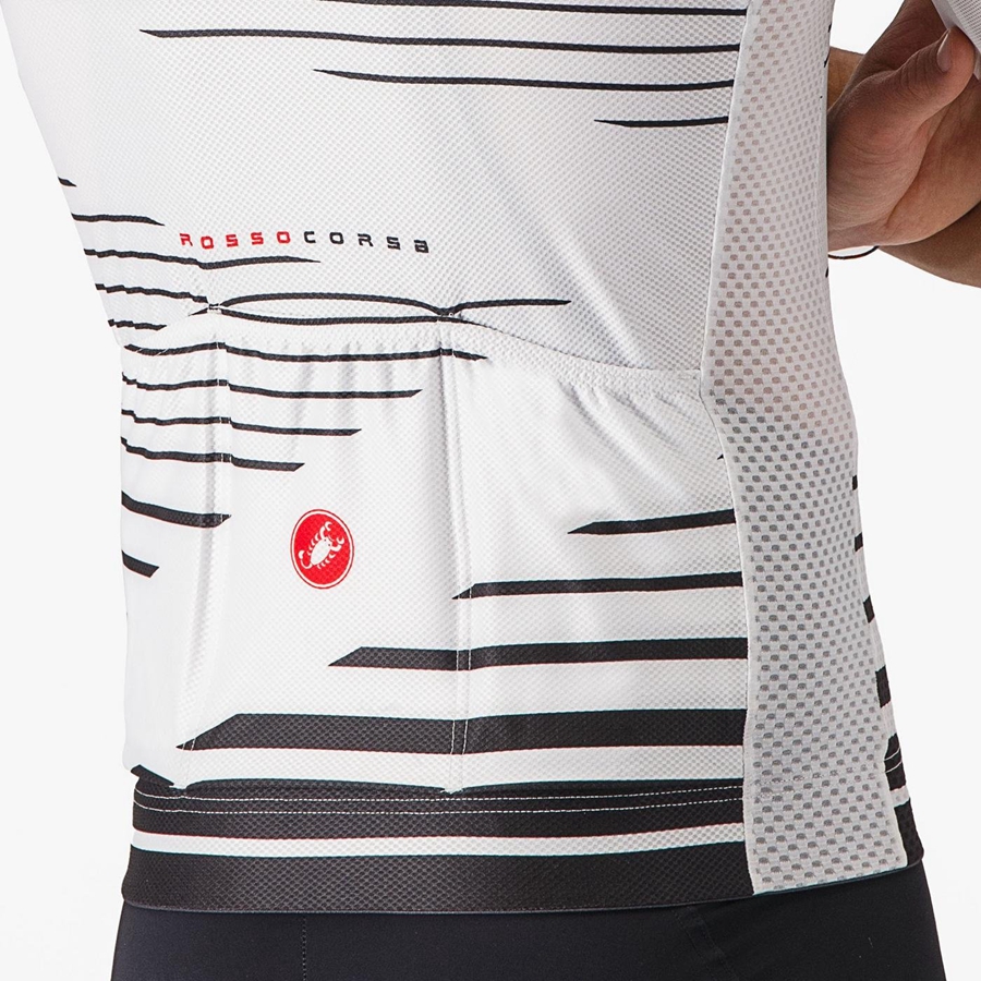 Men Castelli CLIMBER'S 4.0 Jersey White / Black | BEJ-509741