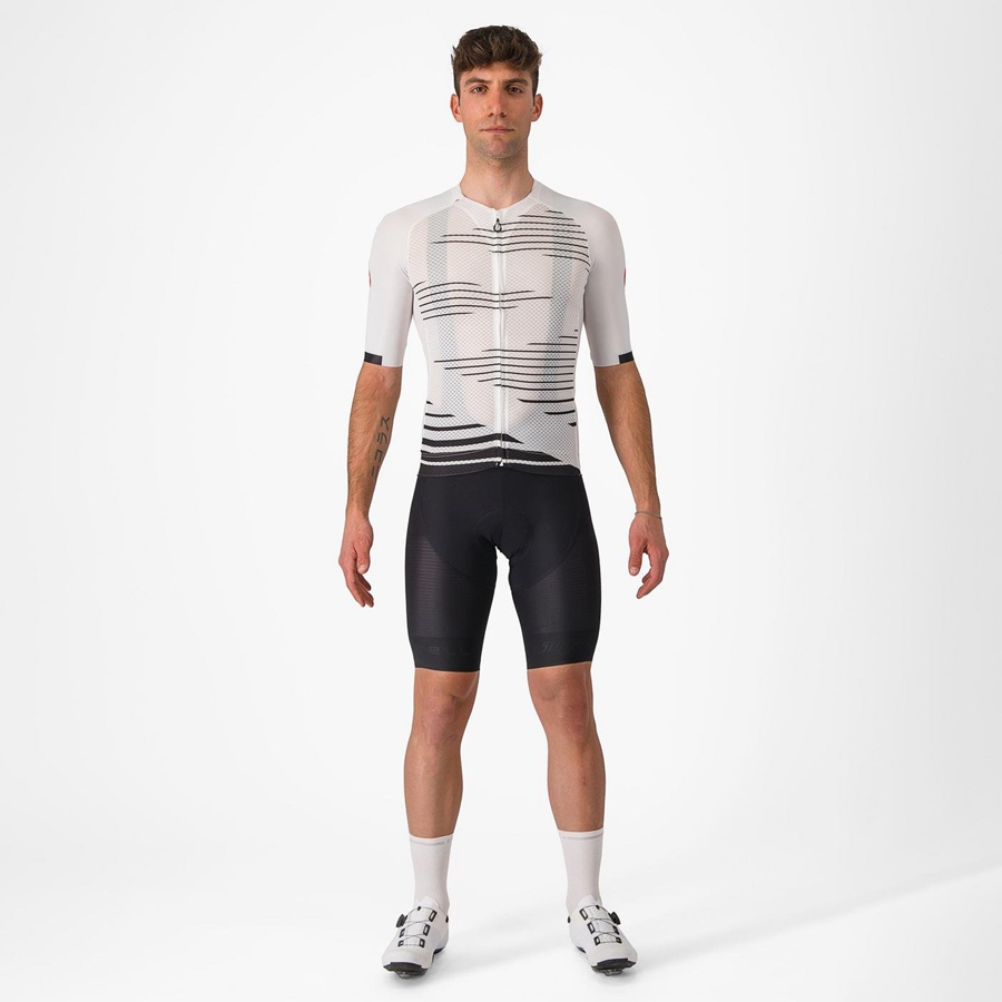 Men Castelli CLIMBER'S 4.0 Jersey White / Black | BEJ-509741