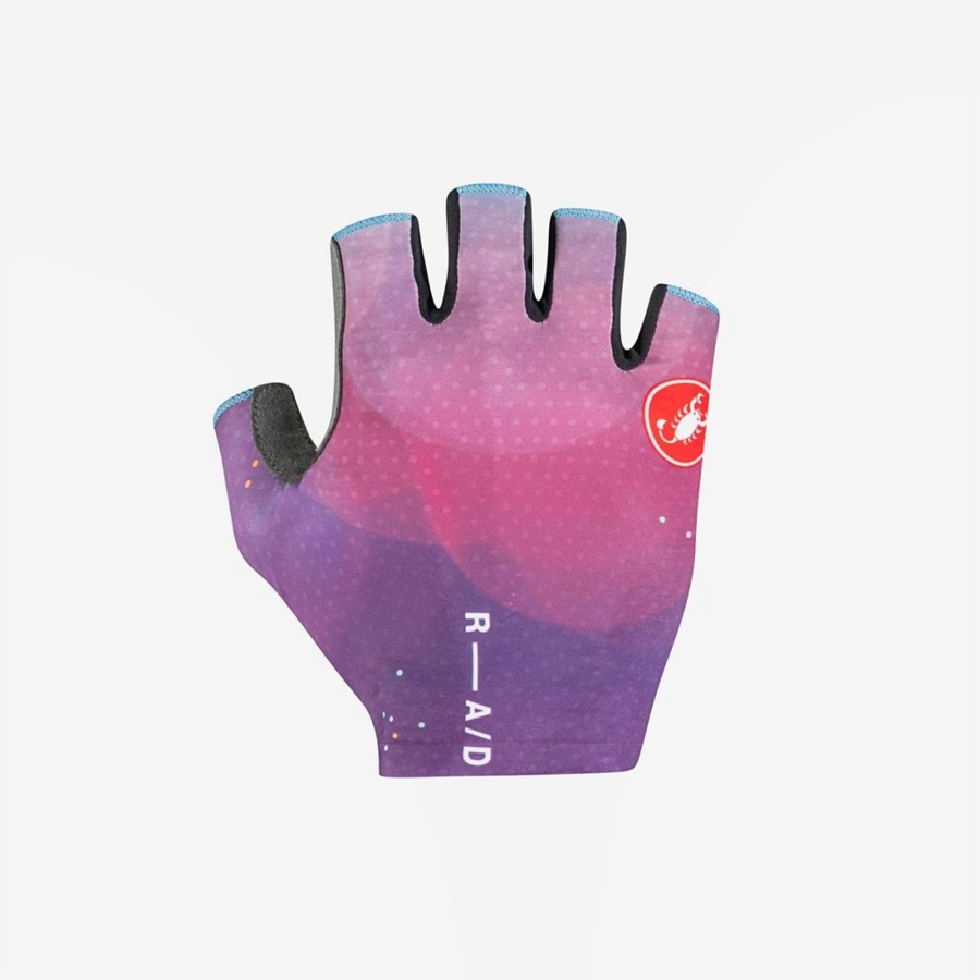 Men Castelli COMPETIZIONE 2 Gloves Multicolor Purple | ADX-451860