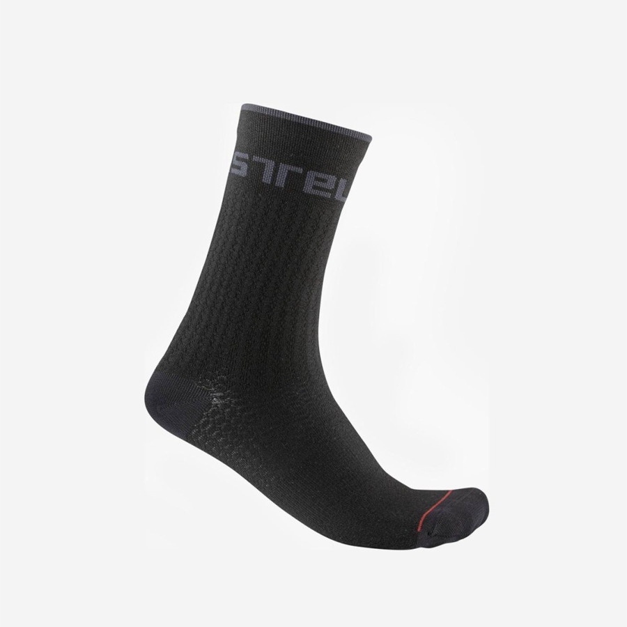 Men Castelli DISTANZA 20 Socks Black | WDI-491805