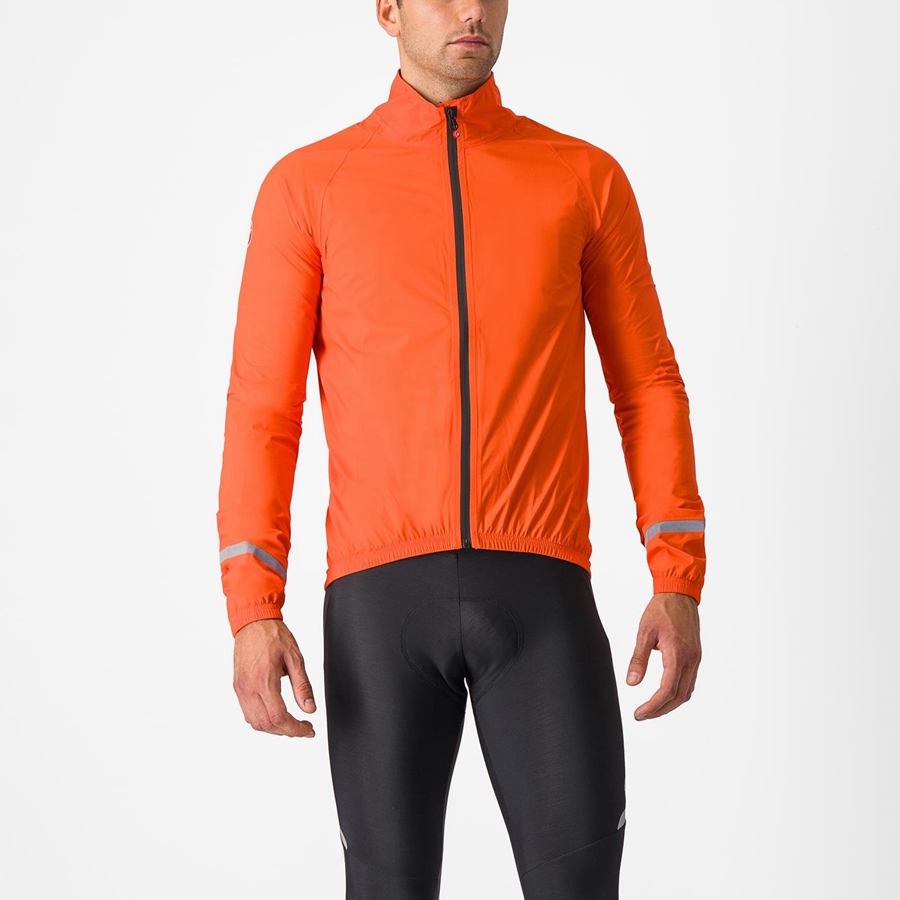 Men Castelli EMERGENCY 2 RAIN Protection Orange | ZIM-275813