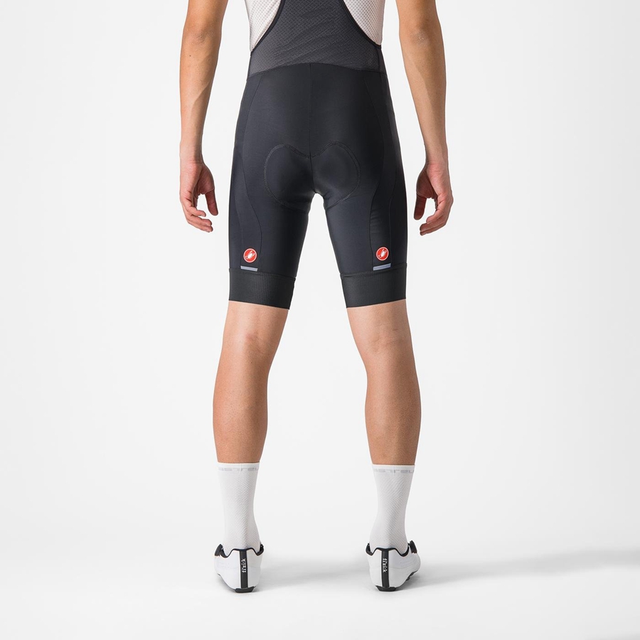 Men Castelli ENTRATA 2 Bib Shorts Black | WUA-371460