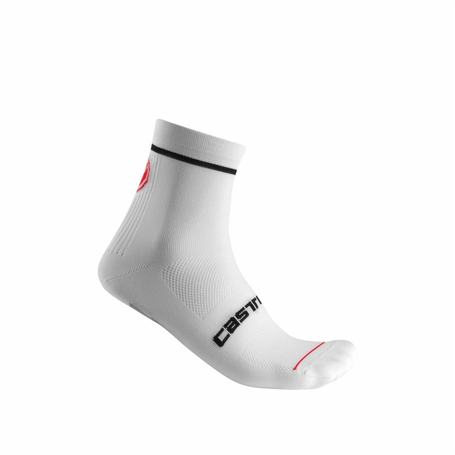 Men Castelli ENTRATA 9 Socks White | JTL-435021