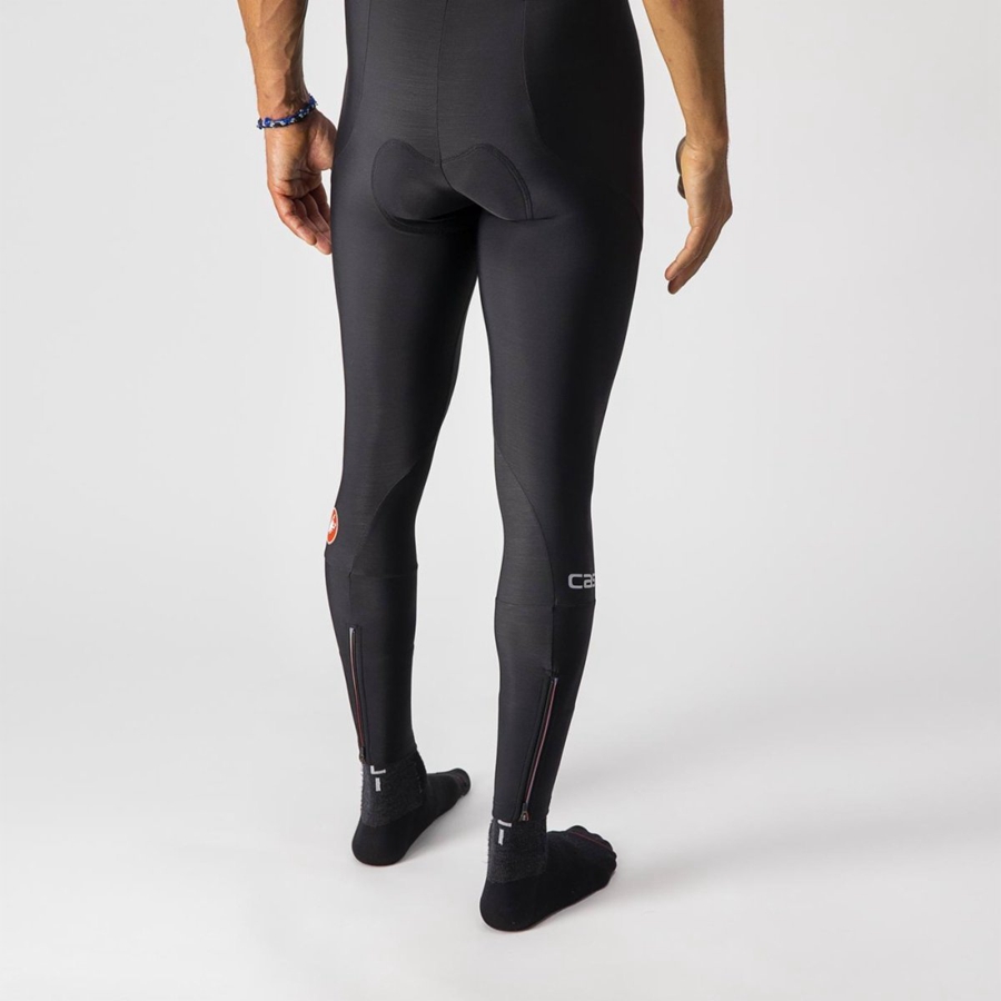 Men Castelli ENTRATA Leggings Black | PXU-765093