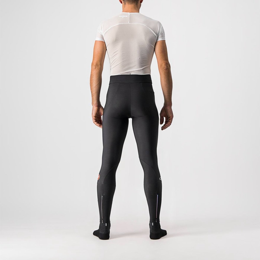 Men Castelli ENTRATA NO PAD Leggings Black | QHJ-239140