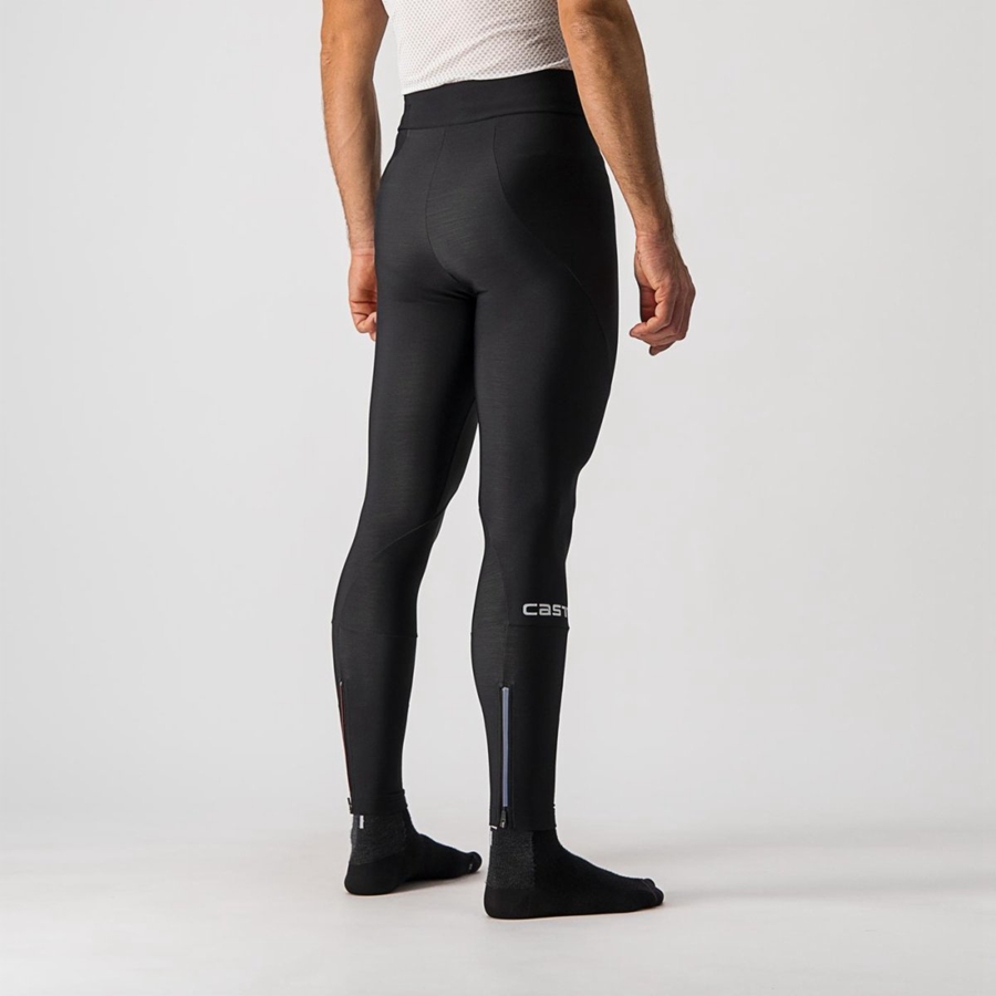 Men Castelli ENTRATA NO PAD Leggings Black | QHJ-239140