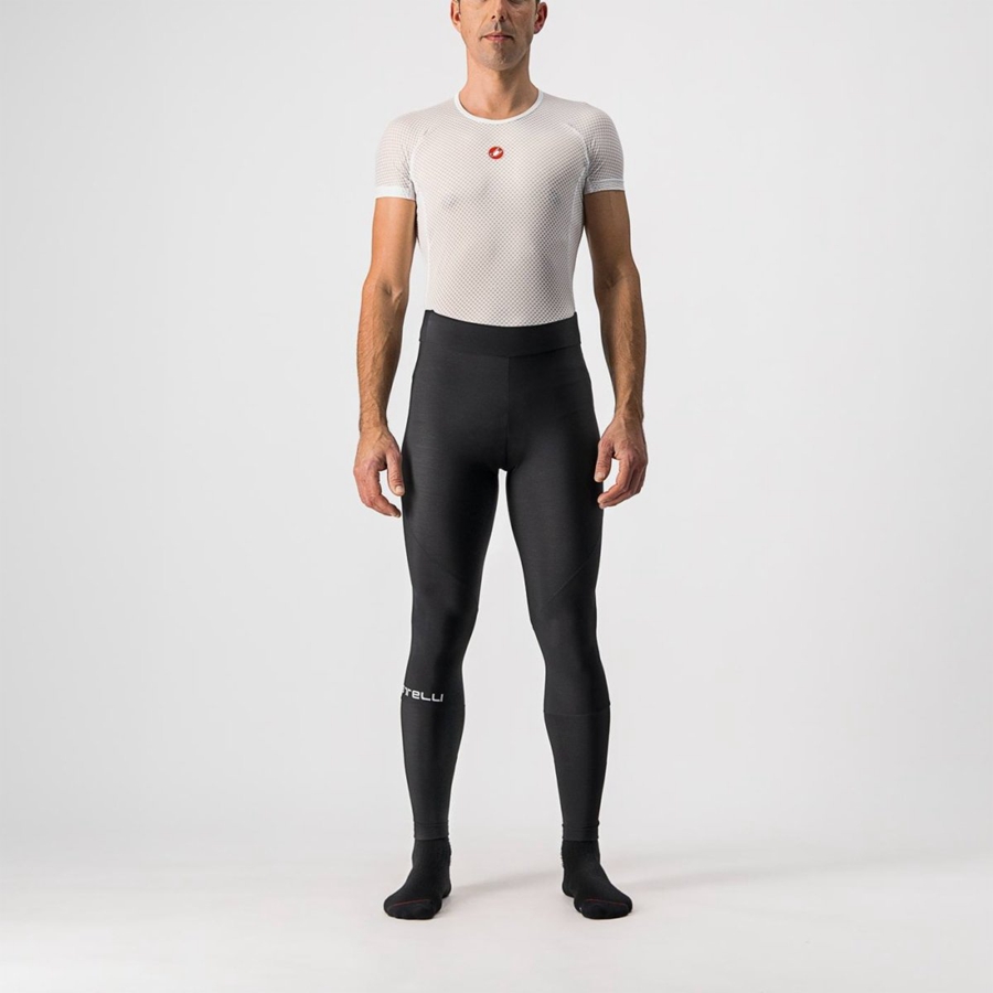 Men Castelli ENTRATA NO PAD Leggings Black | QHJ-239140