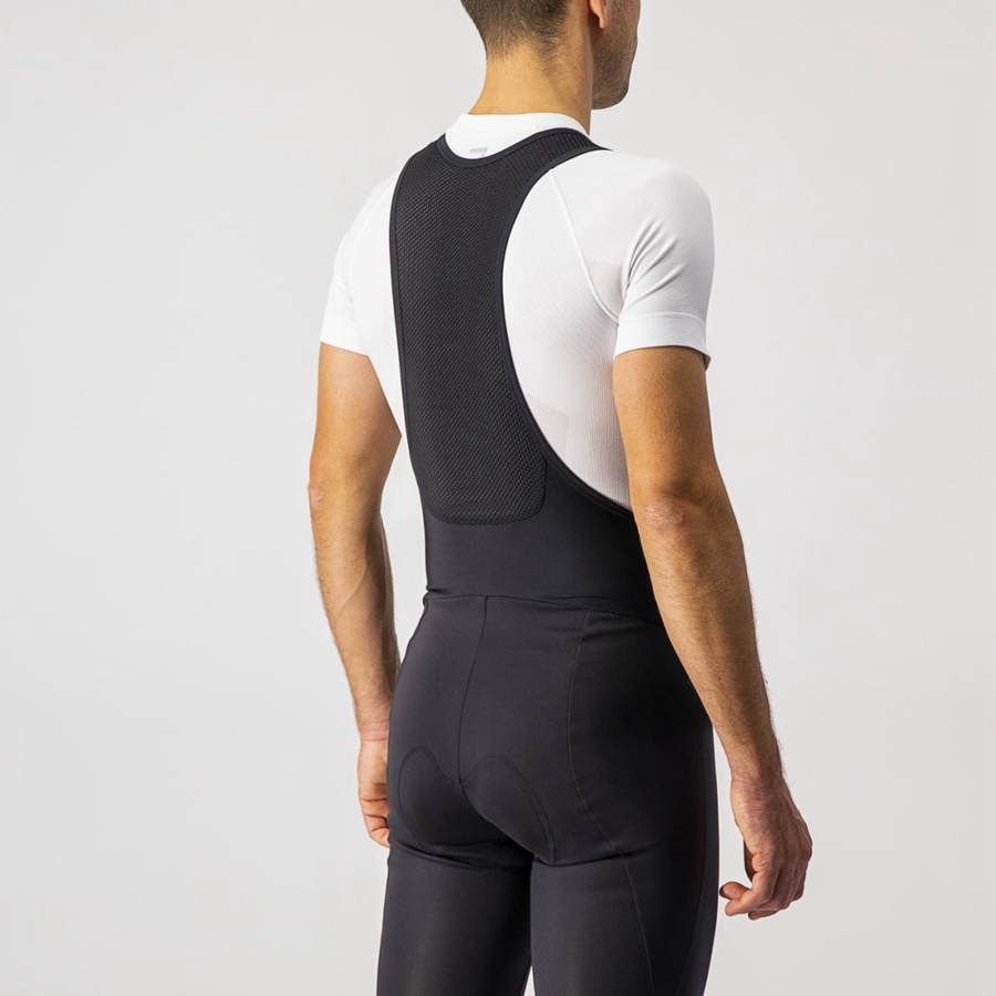 Men Castelli ENTRATA WIND Bib Tights Black | SBF-721465