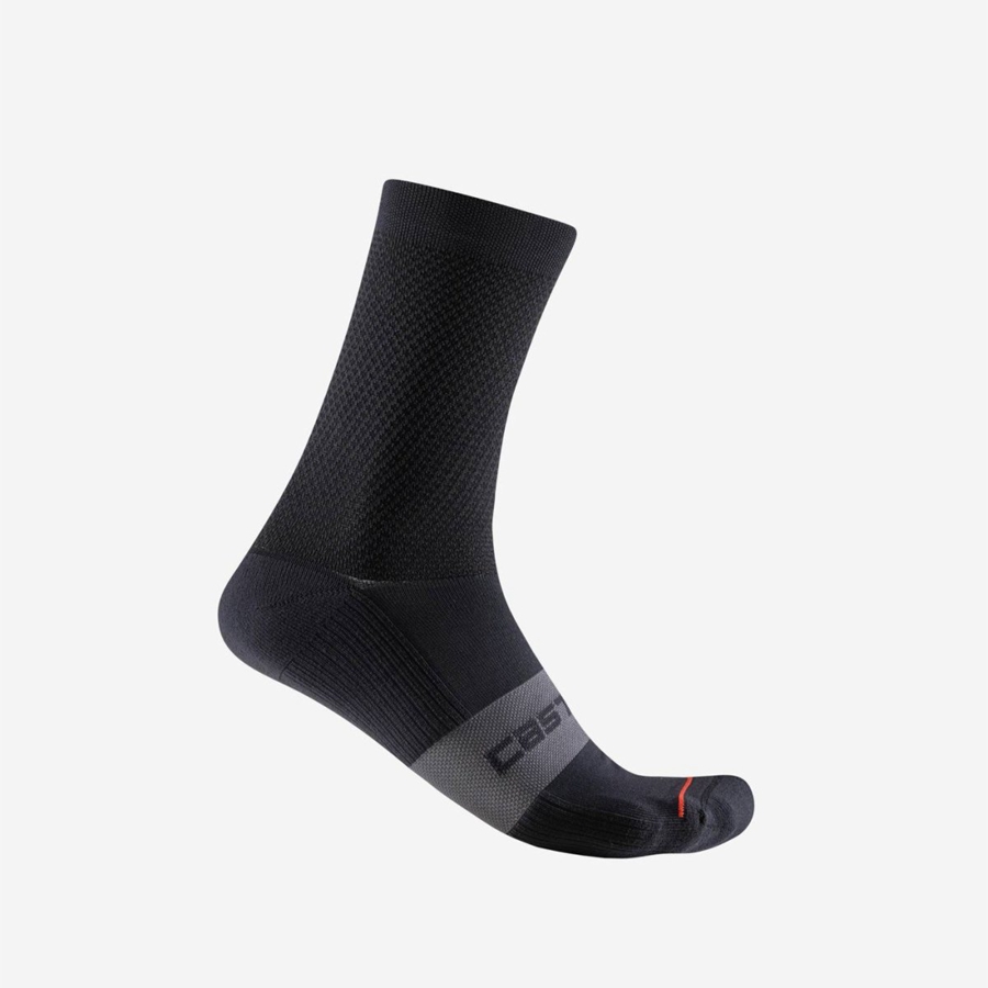 Men Castelli ESPRESSO 15 Socks Black | SPO-240785