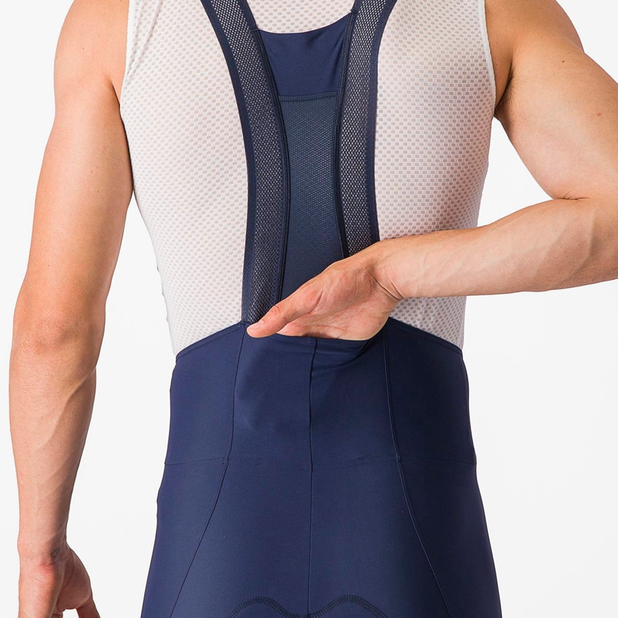 Men Castelli ESPRESSO Bib Shorts Blue | ZEV-892547