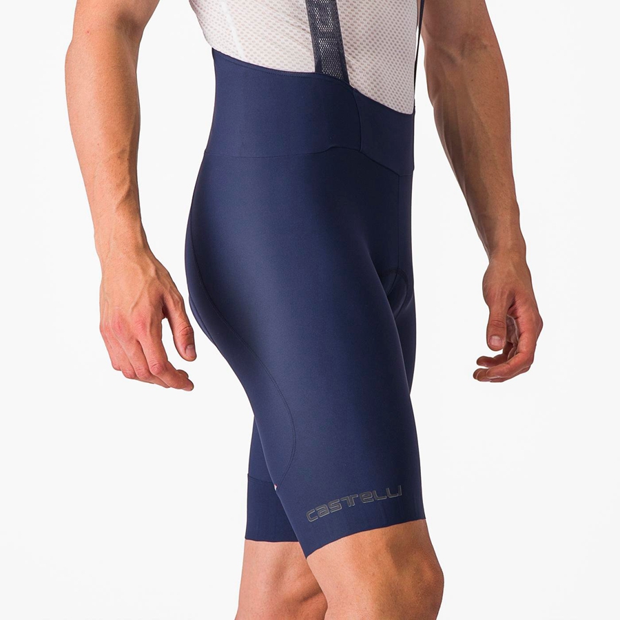 Men Castelli ESPRESSO Bib Shorts Blue | ZEV-892547