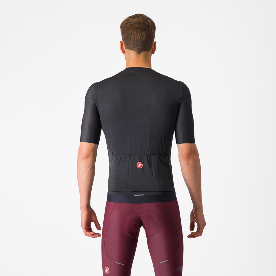 Men Castelli ESPRESSO Jersey Black / Dark Grey | ZGO-873641