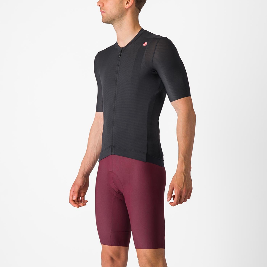 Men Castelli ESPRESSO Jersey Black / Dark Grey | ZGO-873641