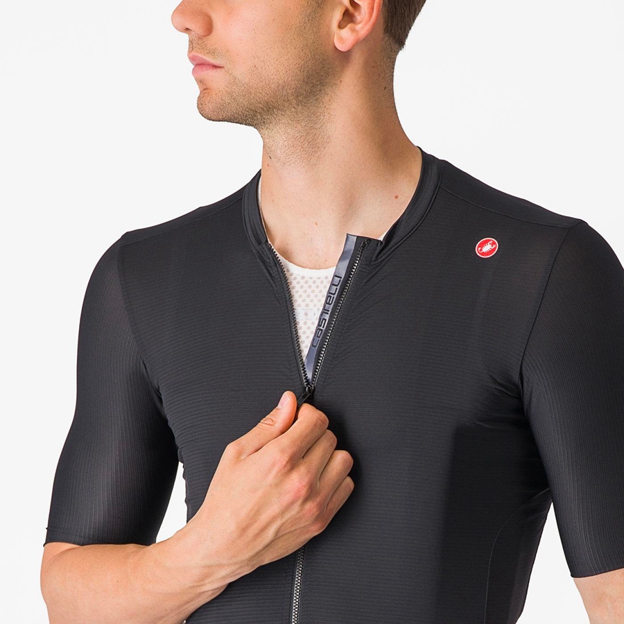 Men Castelli ESPRESSO Jersey Black / Dark Grey | ZGO-873641