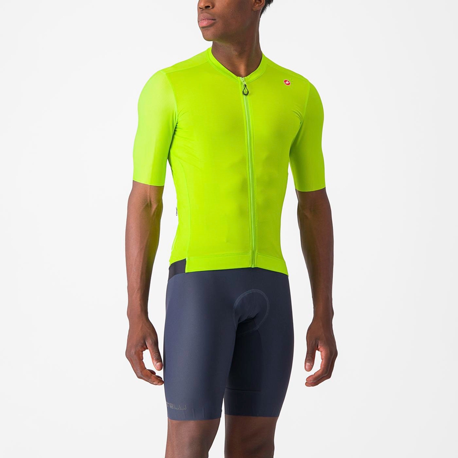 Men Castelli ESPRESSO Jersey Light Green / Deep Green | GBA-791803