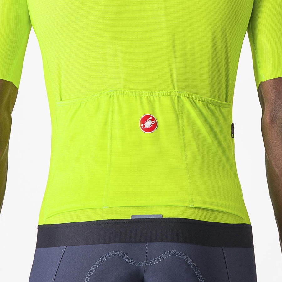 Men Castelli ESPRESSO Jersey Light Green / Deep Green | GBA-791803