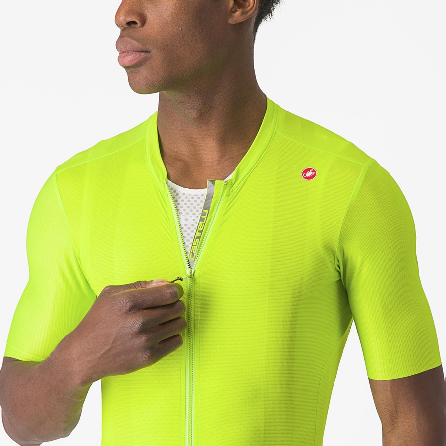 Men Castelli ESPRESSO Jersey Light Green / Deep Green | GBA-791803