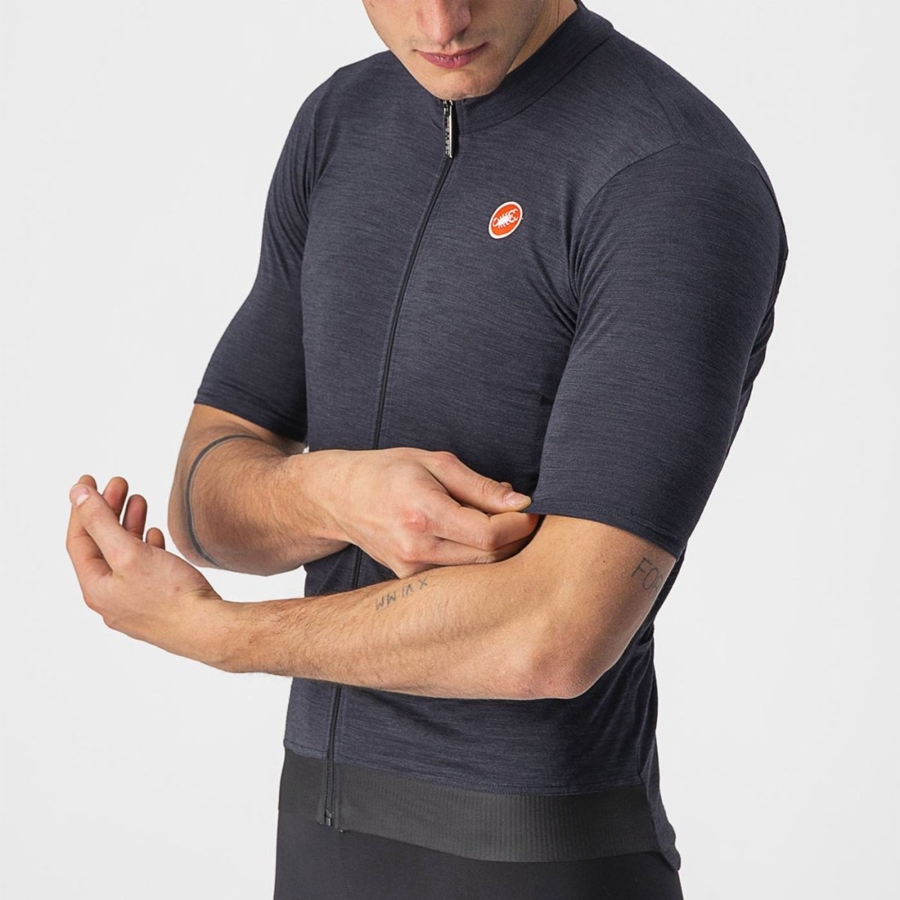 Men Castelli ESSENZA Jersey Black | OIN-034986