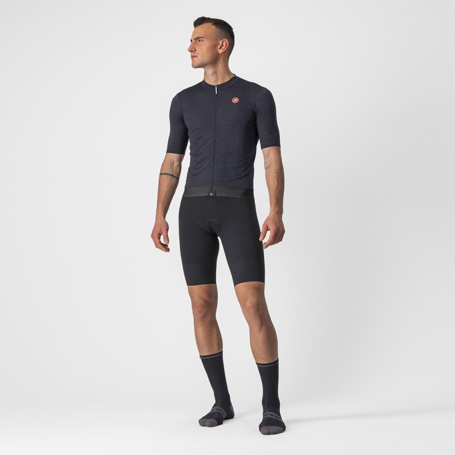 Men Castelli ESSENZA Jersey Black | OIN-034986